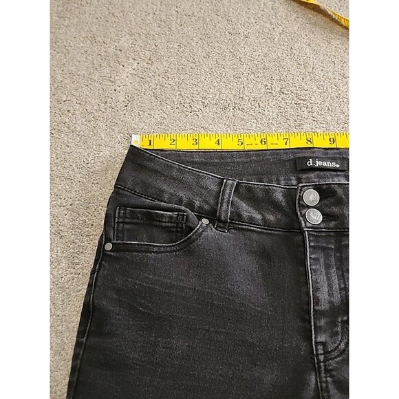 D JEANS Womens Size 10 Black Cotton Blend Skinny Ankle Denim Jeans Stretch - Picture 6 of 15